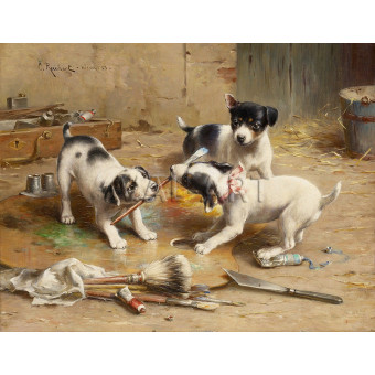 РЕПРОДУКЦИИ НА КАРТИНИ Спорът на художниците (1903)